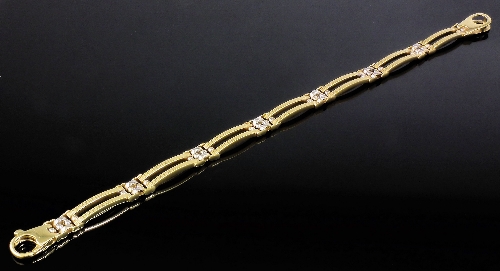 A modern 18ct white and yellow gold