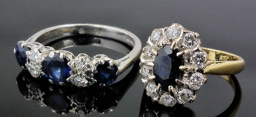 A modern 18ct white gold mounted