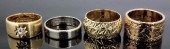 A modern 18ct white gold weddi