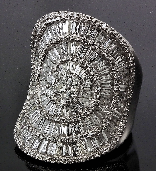 A modern 18ct white gold mounted
