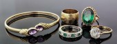 A modern 9ct gold 190mm flat l
