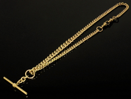 A modern 9ct gold 450mm Albert with