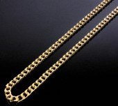A modern 9ct gold 600m chain l