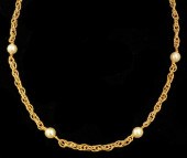 A modern 9ct gold chain link a