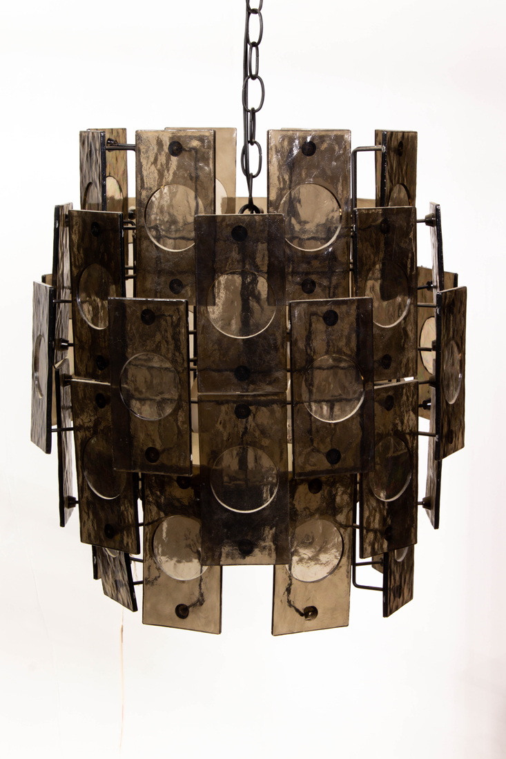 A MODERN ACRYLIC AND METAL