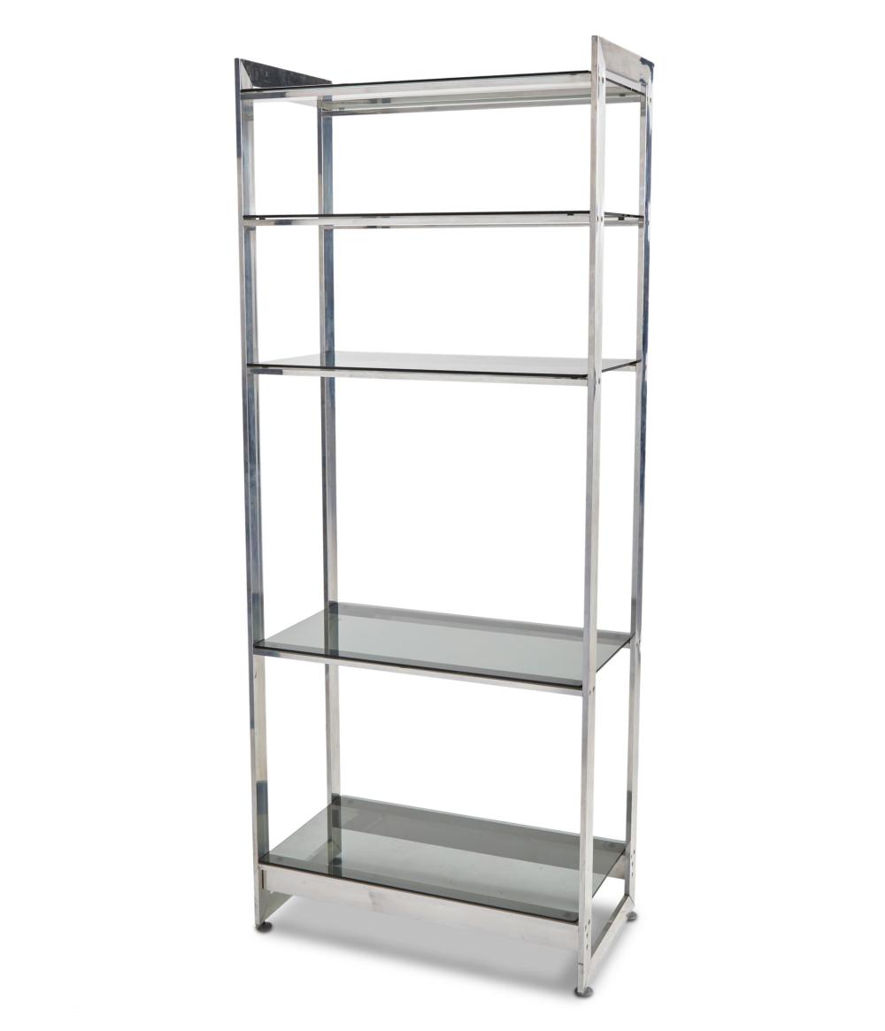 A MODERN ALUMINUM AND SMOKED