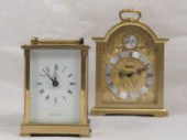 A modern brass carriage clock