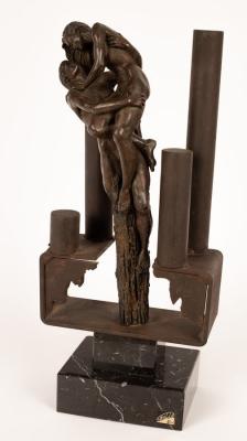 A modern bronze depicting a nude