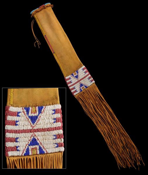A MODERN CHEYENNE STYLE BEADED PIPE
