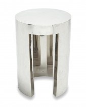 A MODERN CHROME-PLATED METAL S