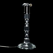 A MODERN CUT GLASS TABLE LAMP