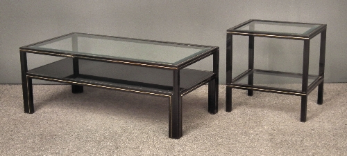 A modern ebonised and gilt