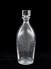 A Modern Etched Glass Decanter