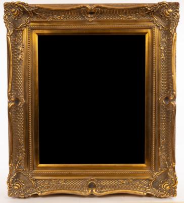 A modern gilt framed overmantel