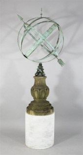 A modern green painted copper