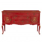 A MODERN 'JAPANNED' LACQUERED