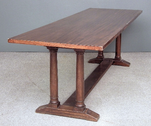 A modern mahogany refectory table