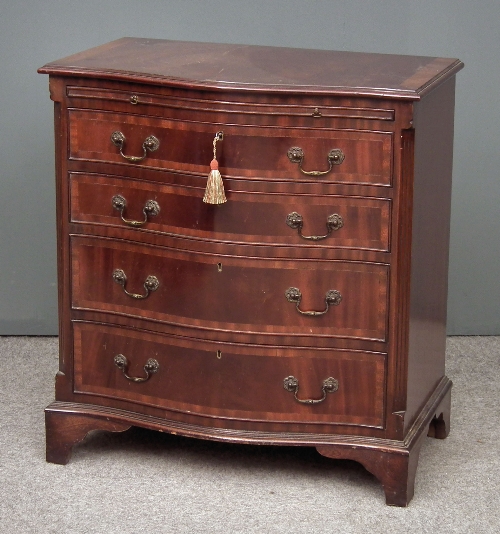 A modern mahogany serpentine