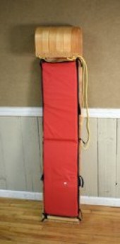 A modern maple wood toboggan,
