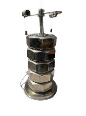 A MODERN NICKEL-CHROME TABLE L