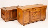 A modern oak chest with panell