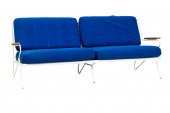 A MODERN PATIO TWO SEAT SOFA A