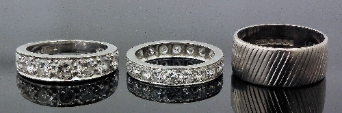A modern platinum mounted diamond