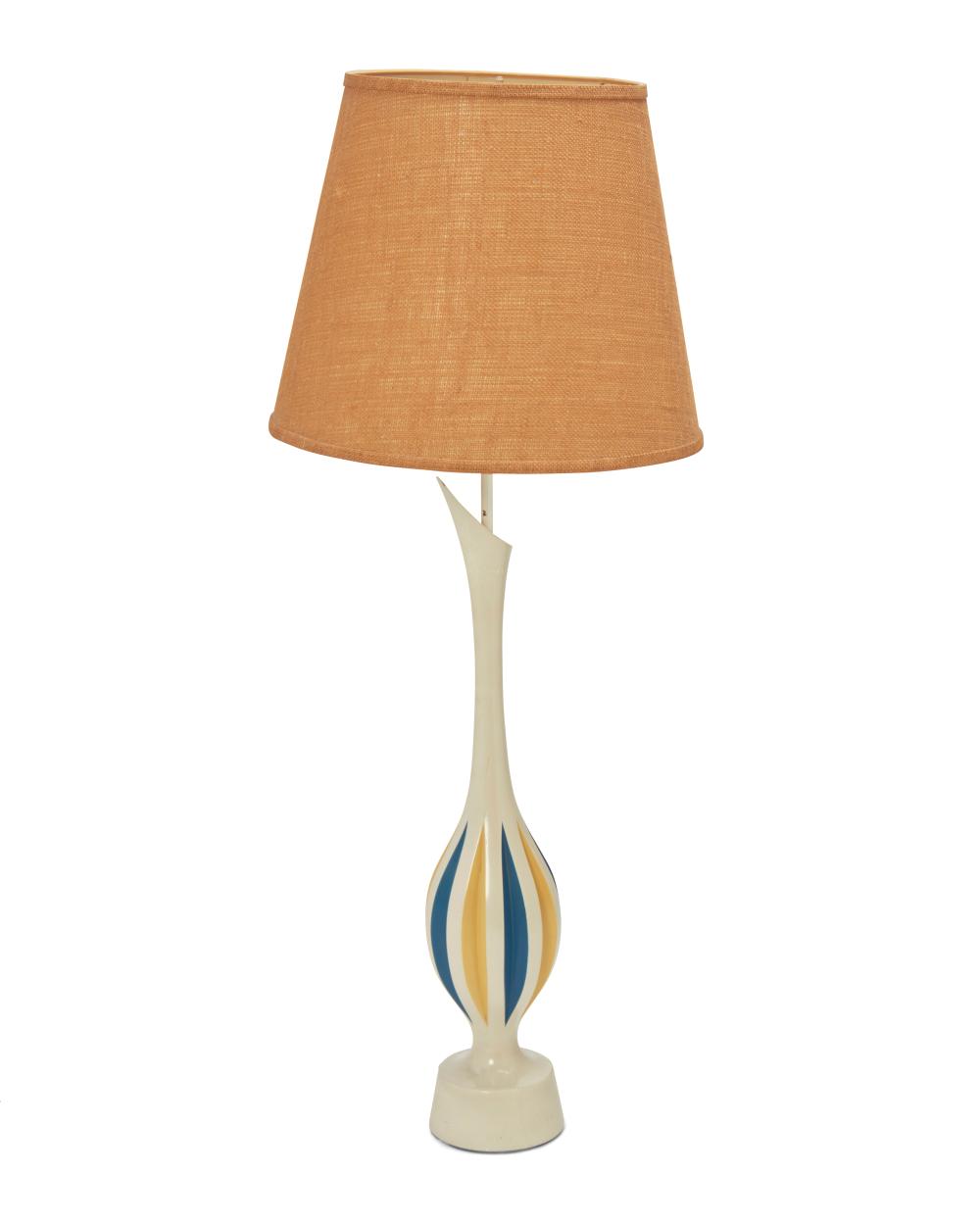 A MODERN POLYCHROMED WOOD TABLE