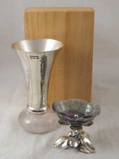 A modern rock crystal and silv