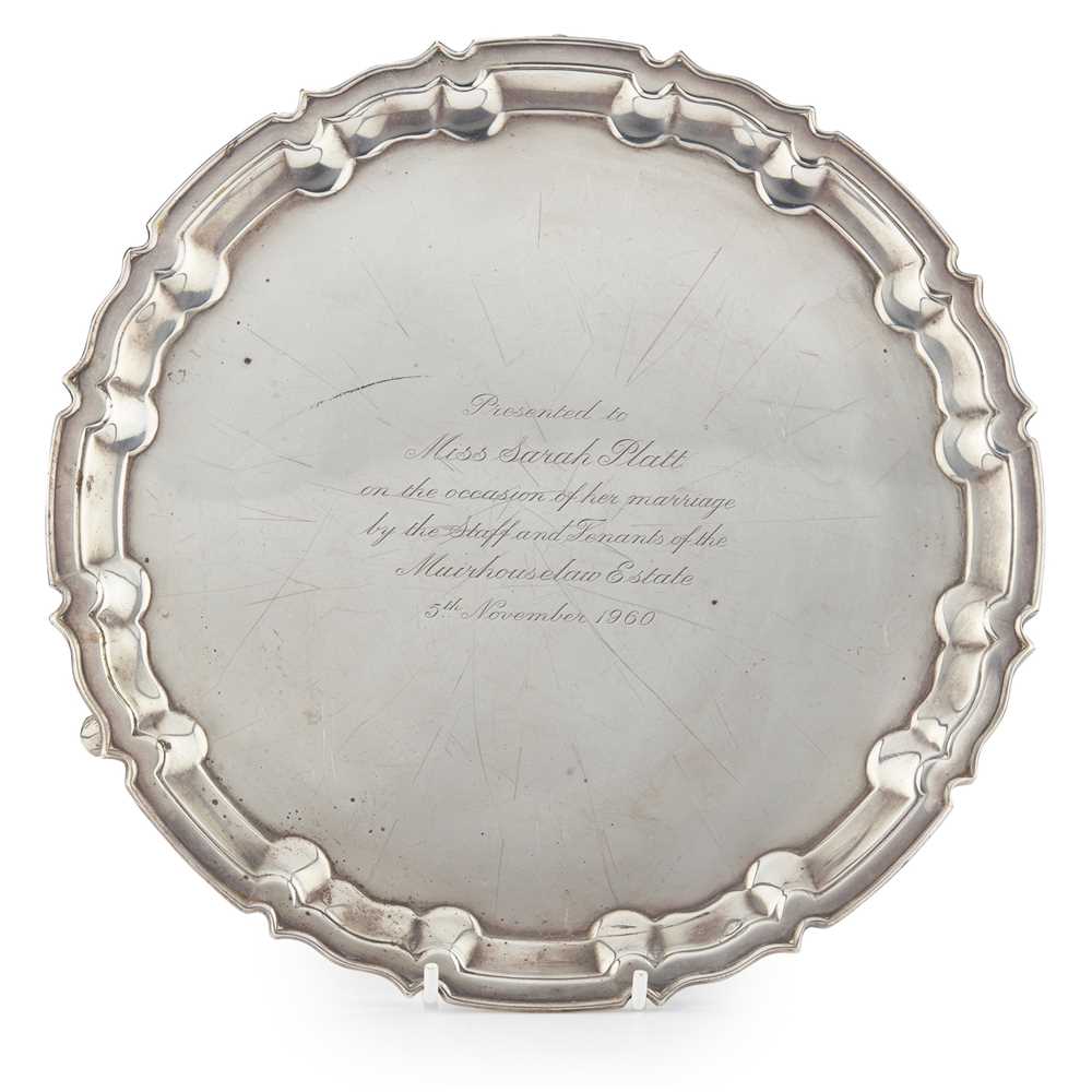 A MODERN SALVER WILLIAM HUTTON