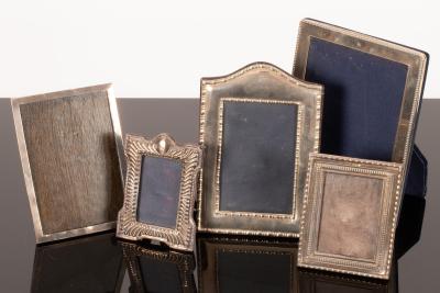 A modern silver photograph frame,