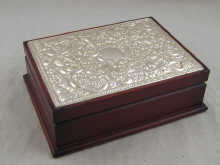 A modern silver topped wooden