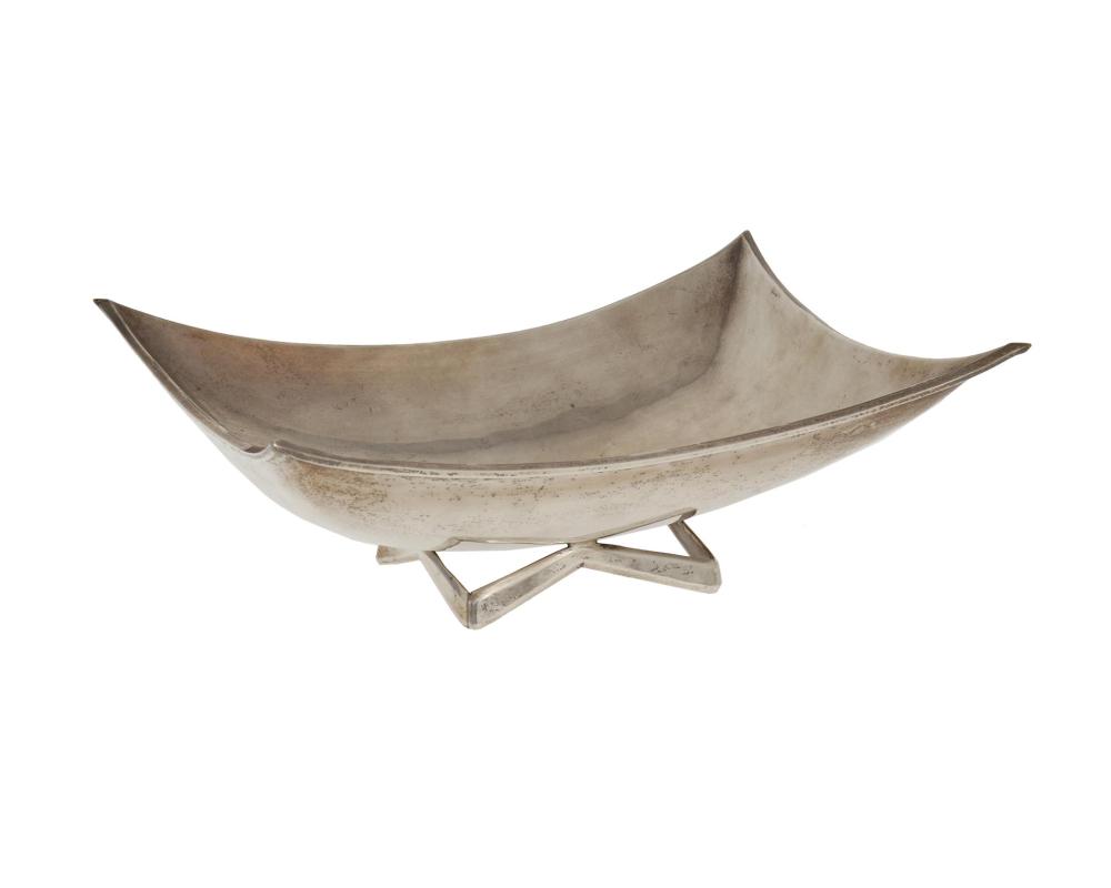 A MODERN STERLING SILVER FOOTED