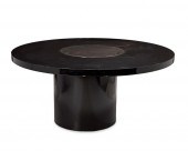 A MODERN-STYLE BLACK LACQUERED