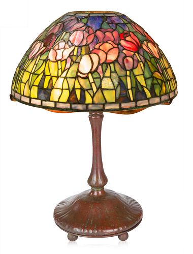A MODERN TIFFANY STYLE 'PEONY'