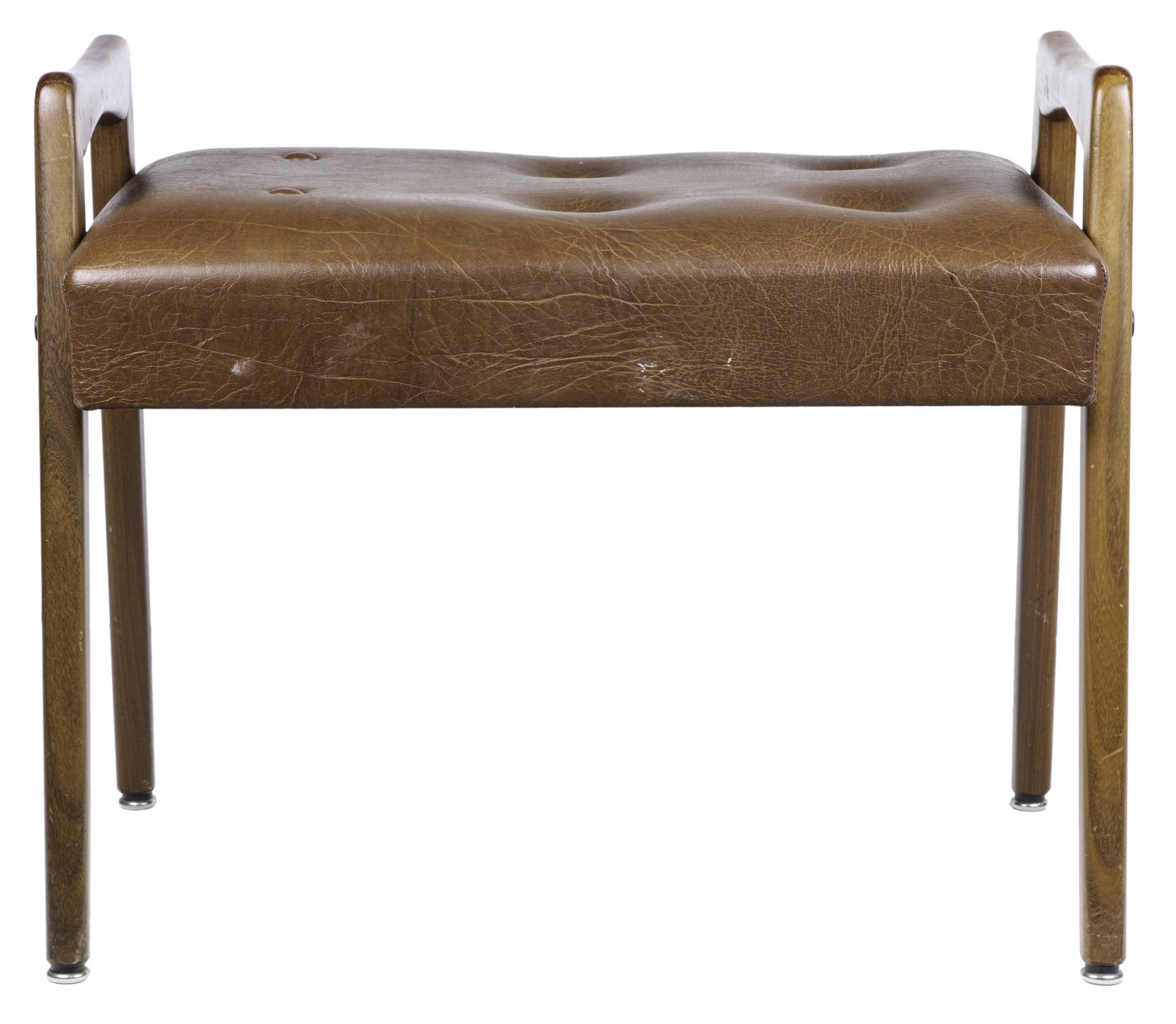 A MODERN TUFTED STOOL A Modern