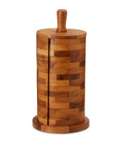 A MODERN TURNED WOOD PAPER TOW