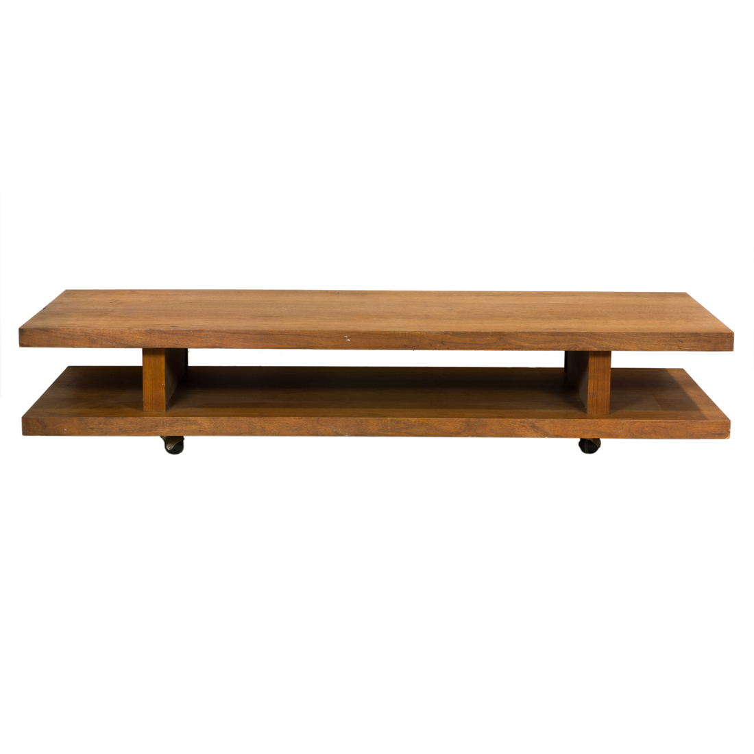 A MODERN WOOD COFFEE TABLE A Modern