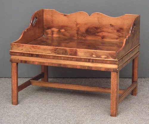 A modern yewwood finish butler's