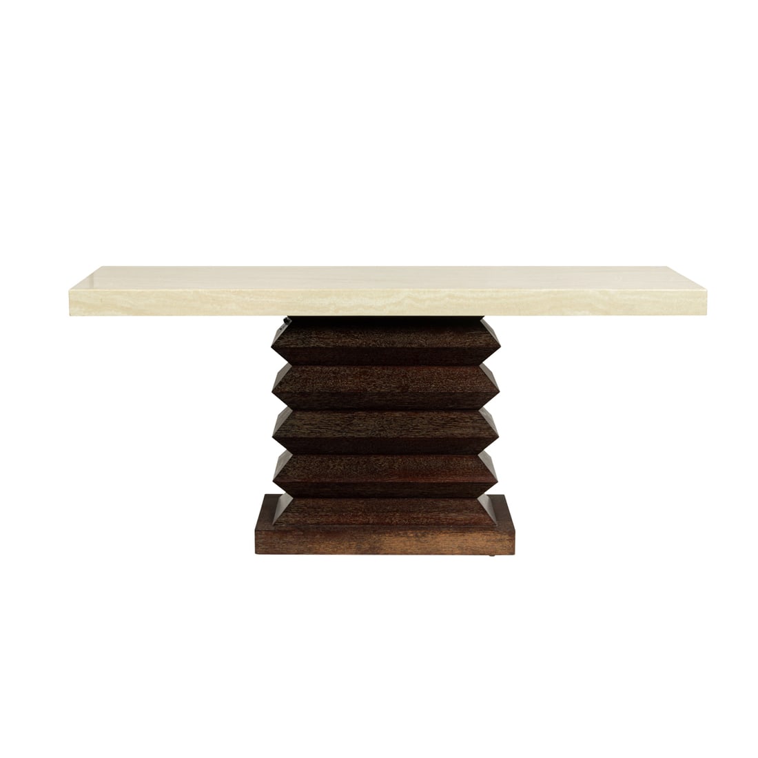 A MODERN 'ZIG ZAG' STONE TOP
