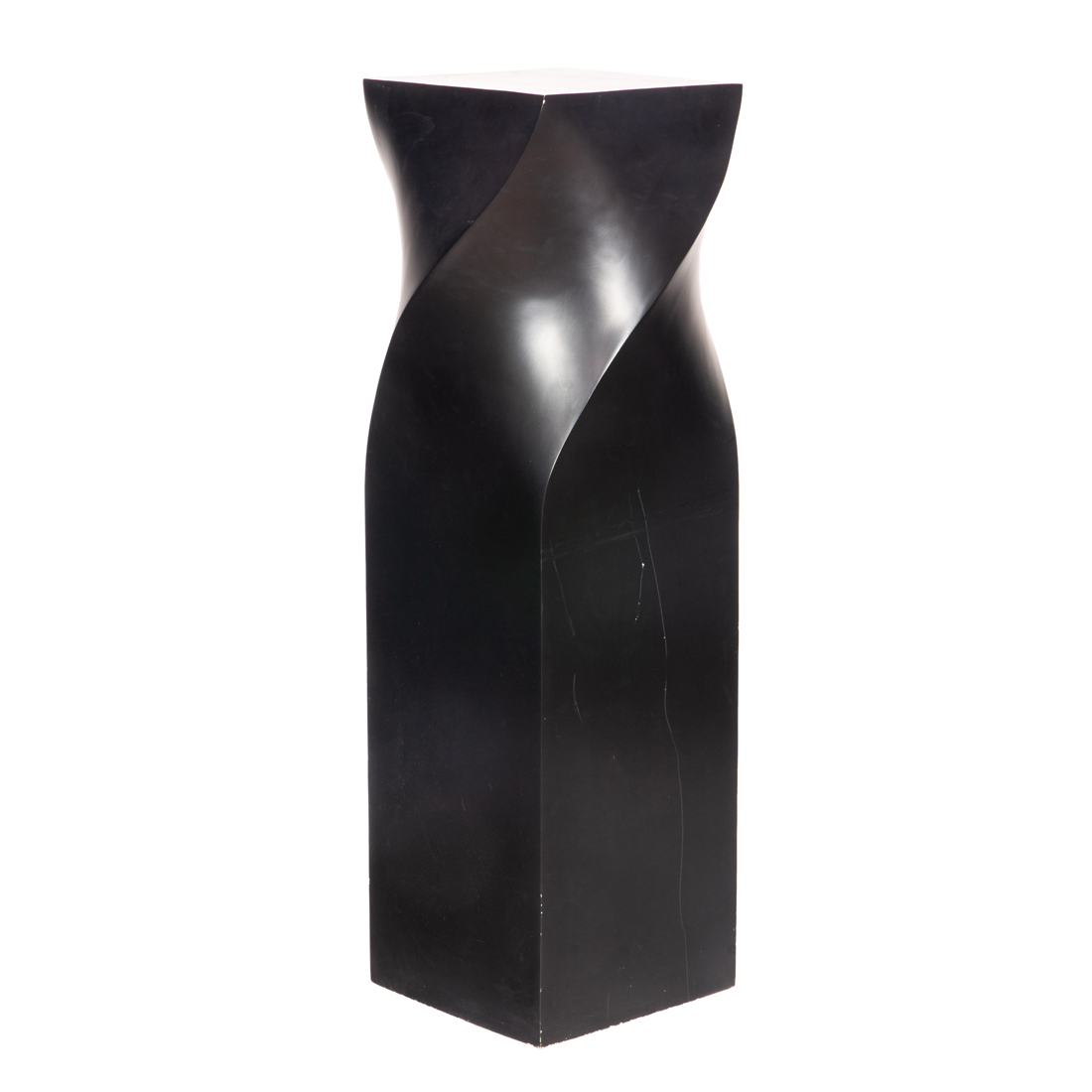 A MODERNE BLACK PEDESTAL A