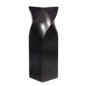 A MODERNE BLACK PEDESTAL A Mod
