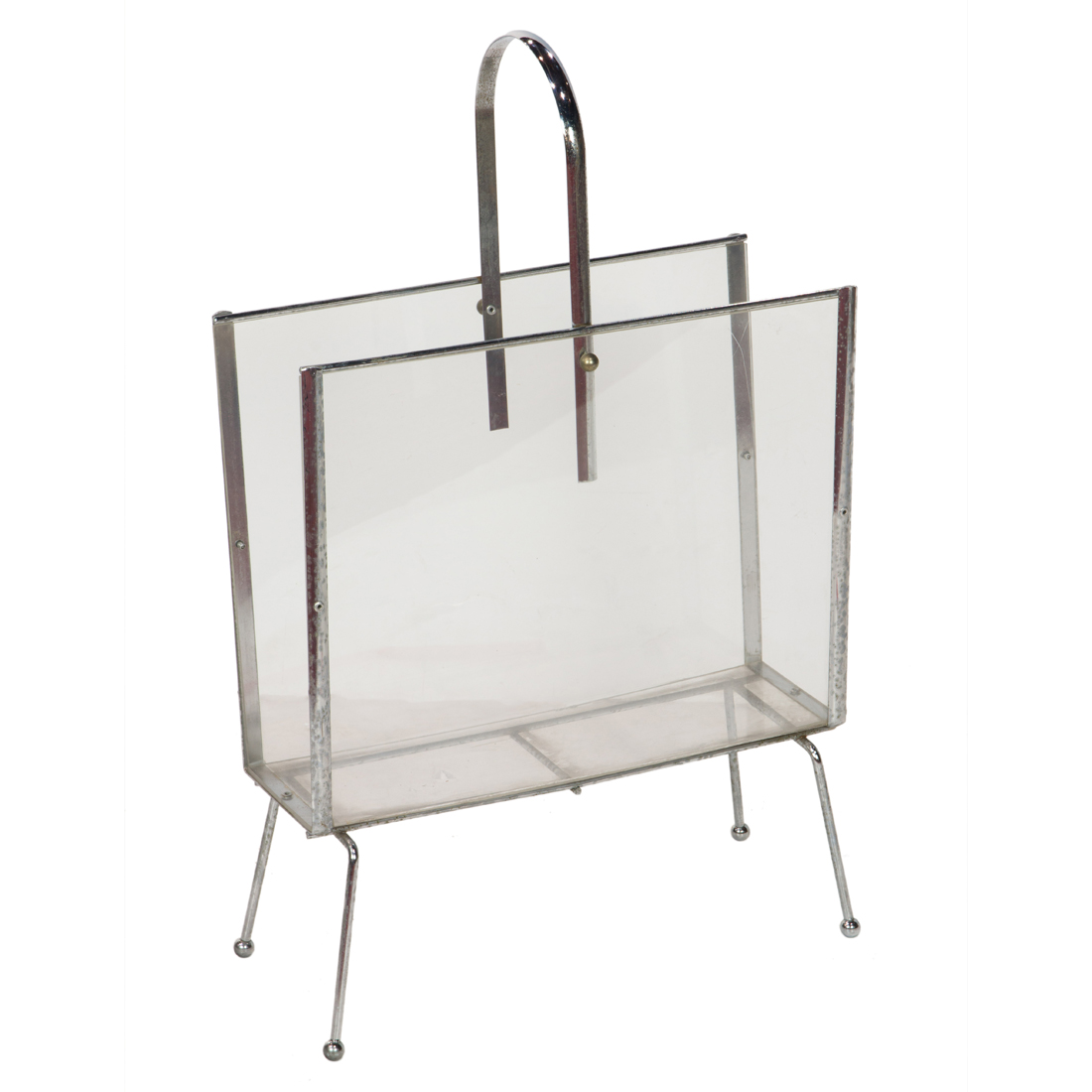 A MODERNIST ACRYLIC AND CHROMED