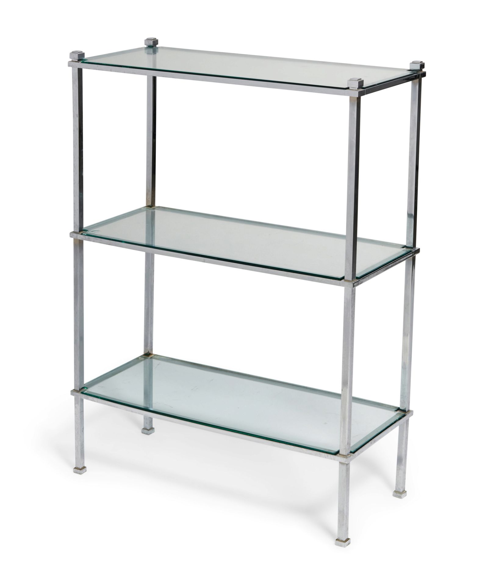 A MODERNIST CHROME AND GLASS