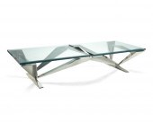 A MODERNIST CHROME AND GLASS C
