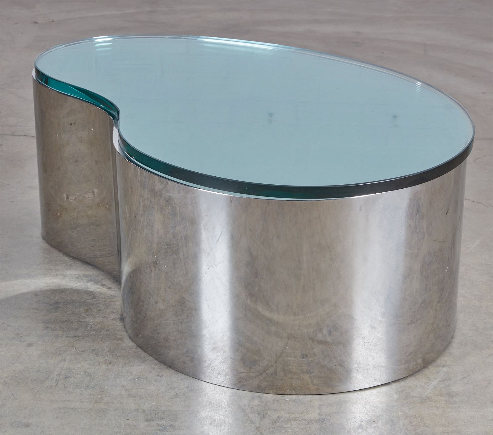 A MODERNIST CHROME & MIRRORED GLASS