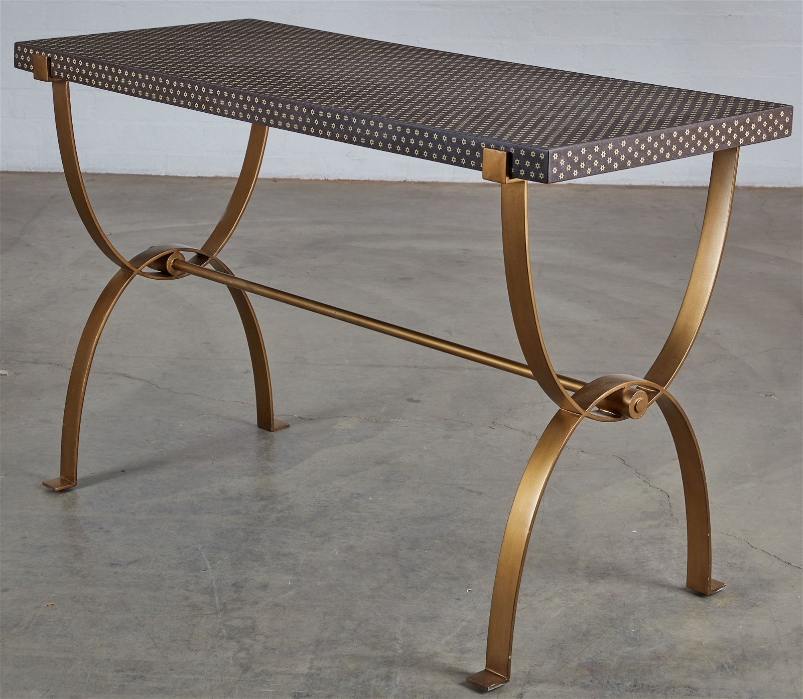 A MODERNIST GILT METAL AND