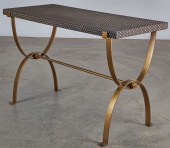 A MODERNIST GILT METAL AND COM