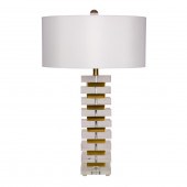 A MODERNIST GLASS AND BRASS TA