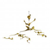 A MODERNIST HAMMERED BRASS MOB